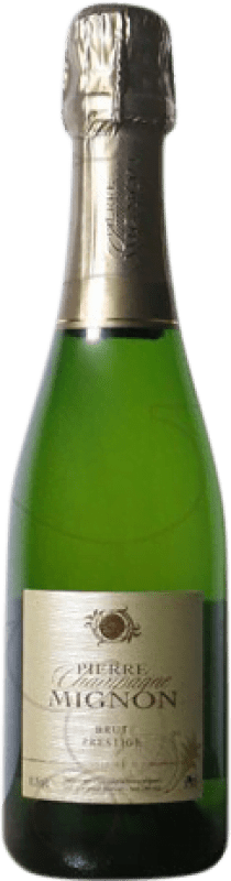 27,95 € Free Shipping | White Sparkling Wine Pierre Mignon Brut Prestige Grand Reserve — Long Barrel-Aged A.O.C. Champagne France Pinot Noir, Chardonnay, Pinot Meunier Half Bottle 37 cl
