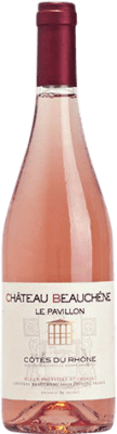 9,95 € Бесплатная доставка | Розовое вино Château Beauchene Le Pavillon молодое A.O.C. France Франция Syrah — Сира, Garnacha — Гренаш, Monastrell — Монастрель, Cinsault — Сансо Бутылка 75 cl