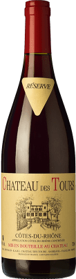56,95 € Envío gratis | Vino Tinto Château des Tours A.O.C. Francia Francia Syrah, Garnacha, Cinsault 75 cl