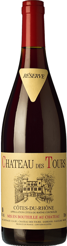 56,95 € Spedizione Gratuita | Vino rosso Château des Tours A.O.C. Francia Francia Syrah, Grenache, Cinsault Bottiglia 75 cl