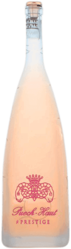 36,95 € Envío gratis | Vino Rosado Château Puech-Haut Givré Prestige Joven A.O.C. Francia Francia Garnacha, Cinsault Botella Magnum 1,5 L