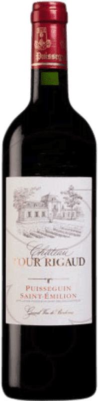 16,95 € Spedizione Gratuita | Vino rosso Château Tour Rigaud Kósher A.O.C. Bordeaux Francia Merlot, Cabernet Sauvignon Bottiglia 75 cl