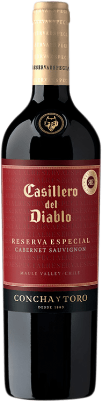 15,95 € Бесплатная доставка | Красное вино Concha y Toro Casillero del Diablo Особый Резерва I.G. Valle del Maule Долина Мауле Чили Cabernet Sauvignon — Каберне Совиньон Бутылка 75 cl