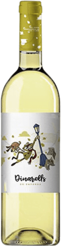 6,95 € Envio grátis | Vinho branco Garriguella Dinarells Jovem D.O. Empordà Catalunha Espanha Grenache Branca, Macabeo Garrafa 75 cl