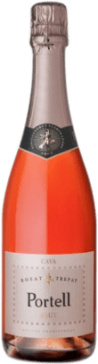 9,95 € Free Shipping | Rosé sparkling Sarral Portell Rosat Brut Young D.O. Cava Catalonia Spain Trepat Bottle 75 cl