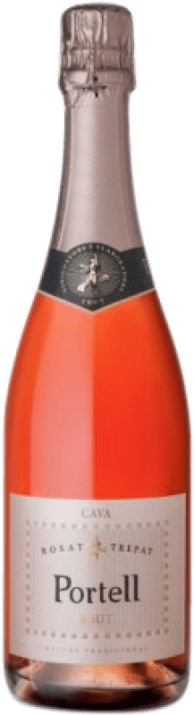 8,95 € Kostenloser Versand | Rosé Sekt Sarral Portell Brut — Herb Jung D.O. Cava Katalonien Spanien Trepat Flasche 75 cl