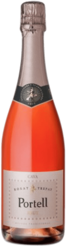 9,95 € Spedizione Gratuita | Spumante rosato Sarral Portell Rosat Brut Giovane D.O. Cava Catalogna Spagna Trepat Bottiglia 75 cl