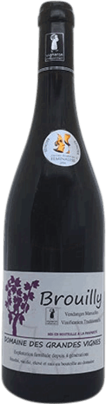 10,95 € 送料無料 | 赤ワイン Domaine des Grandes Vignes Brouilly Crianza — クリアンサ A.O.C. Bourgogne フランス Pinot Noir — ピノ・ノワール, Gamay — ガメイ 75 cl