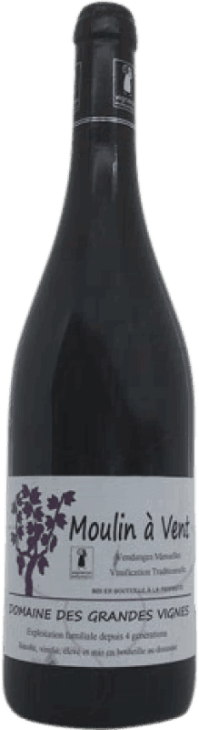 12,95 € Kostenloser Versand | Rotwein Domaine des Grandes Vignes Alterung A.O.C. Moulin à Vent Frankreich Pinot Schwarz, Gamay Flasche 75 cl