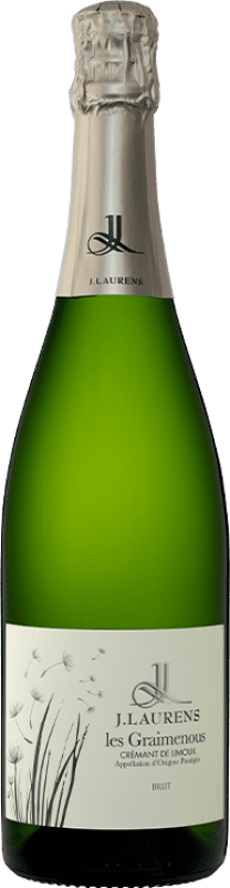 10,95 € 免费送货 | 白起泡酒 J. Laurens Les Graimenous 香槟 年轻的 A.O.C. France 法国 Pinot Black, Chardonnay, Chenin White, Mauzac 瓶子 75 cl