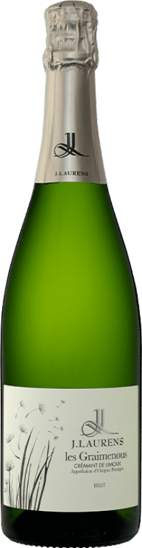 16,95 € 送料無料 | 白スパークリングワイン Domaine J. Laurens Les Graimenous Brut 若い A.O.C. France フランス Pinot Black, Chardonnay, Chenin White, Mauzac ボトル 75 cl