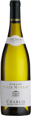 16,95 € Envio grátis | Vinho branco Louis Moreau Jovem A.O.C. Chablis França Chardonnay Garrafa 75 cl