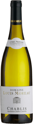 26,95 € Envío gratis | Vino blanco Louis Moreau Joven A.O.C. Chablis Francia Chardonnay Botella 75 cl