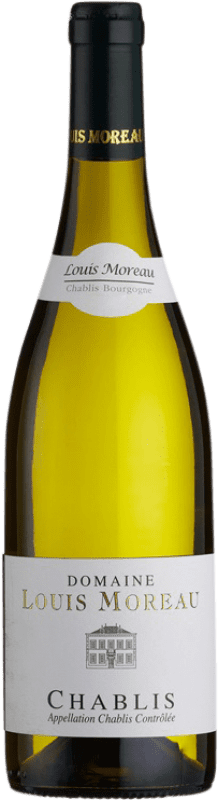 25,95 € Kostenloser Versand | Weißwein Louis Moreau Jung A.O.C. Chablis Frankreich Chardonnay Flasche 75 cl