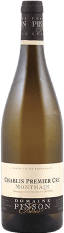 39,95 € Free Shipping | White wine Pinson Freres Montmain 1er Cru Aged A.O.C. Chablis Premier Cru France Chardonnay Bottle 75 cl