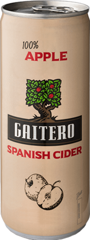 1,95 € Envio grátis | Sidra El Gaitero Principado das Astúrias Espanha Lata 25 cl Manzana — Maçã