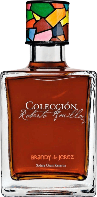 53,95 € Envio grátis | Brandy Conhaque Espíritus de Jerez Colección Roberto Amillo Brandy de Jerez Solera Grande Reserva D.O. Jerez-Xérès-Sherry Andaluzia Espanha Garrafa Medium 50 cl