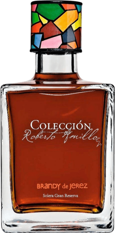 53,95 € 免费送货 | 白兰地 Espíritus de Jerez Roberto Amillo Solera — 雪利酒系统, Colección — 系列 特级珍藏 D.O. Jerez-Xérès-Sherry 安达卢西亚 西班牙 中瓶装 50 cl