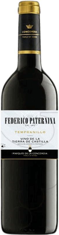 2,95 € 免费送货 | 红酒 Paternina Federico 年轻的 I.G.P. Vino de la Tierra de Castilla Castilla la Mancha y Madrid 西班牙 Tempranillo 瓶子 75 cl