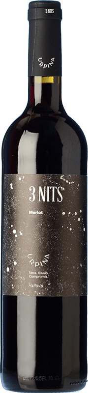 11,95 € Envio grátis | Vinho tinto Ampans 3 Nits d'Urpina Crianza D.O. Pla de Bages Catalunha Espanha Merlot Garrafa 75 cl