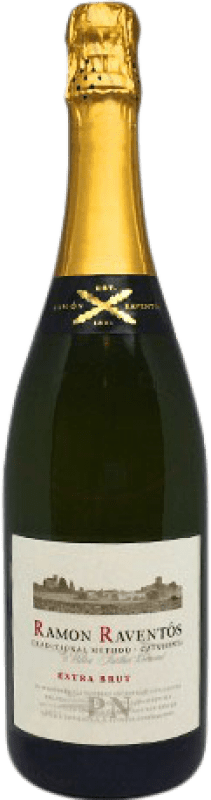 16,95 € Free Shipping | White sparkling Gleva Estates Ramón Raventós PN Extra Brut Reserve D.O. Cava Catalonia Spain Pinot Black Bottle 75 cl