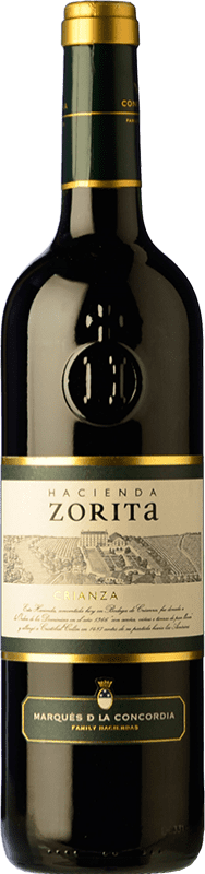 6,95 € 免费送货 | 红酒 Hacienda Zorita Marqués de la Concordia 岁 D.O. Arribes 卡斯蒂利亚莱昂 西班牙 Tempranillo 瓶子 75 cl