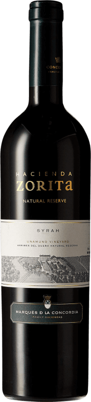 17,95 € 免费送货 | 红葡萄酒 Hacienda Zorita Marqués de la Concordia Crianza — 陈酿 I.G.P. Vino de la Tierra de Castilla y León 卡斯蒂利亚莱昂 西班牙 Syrah — 西拉 瓶装 75 cl