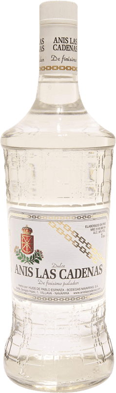 19,95 € Free Shipping | Aniseed Hijos de Pablo Esparza Las Cadenas Anís Sweet Spain Bottle 1 L