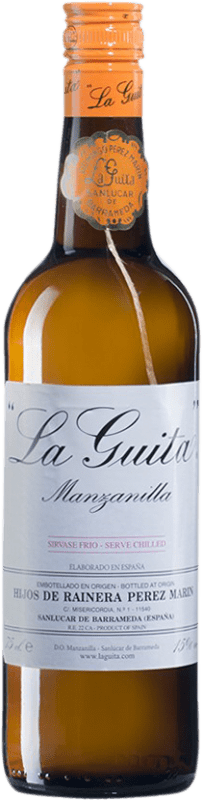 8,95 € Envio grátis | Vinho Generoso Fortificado Hijos de Rainera Pérez Marín La Guita D.O. Manzanilla-Sanlúcar de Barrameda Andalucía y Extremadura Espanha Palomino Fino 75 cl