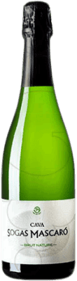 8,95 € Envio grátis | Espumante Branco Sogas Mascaró Brut Nature — Bruto Natural Jovem D.O. Cava Catalunha Espanha Macabeo, Xarel·lo, Parellada 75 cl