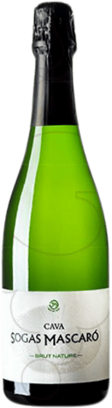 8,95 € Spedizione Gratuita | Spumante Bianco Sogas Mascaró Brut Nature Giovane D.O. Cava Catalogna Spagna Macabeo, Xarel·lo, Parellada 75 cl