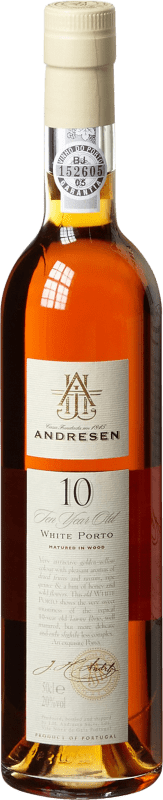 25,95 € 免费送货 | 加强葡萄酒 Andresen I.G. Porto 波尔图 葡萄牙 Códega — 科德加, Rabigato — 拉比加托, Arinto — 阿林图, Boal — 博阿尔 10 岁 中瓶装 50 cl