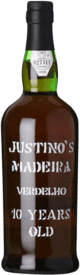43,95 € Kostenloser Versand | Verstärkter Wein Justino's Madeira I.G. Madeira Portugal Verdello 10 Jahre Flasche 75 cl