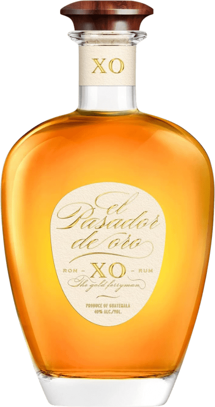 67,95 € Envio grátis | Rum Les Bienheureux El Pasador de Oro X.O. Extra Old Extra Añejo Guatemala Garrafa 70 cl