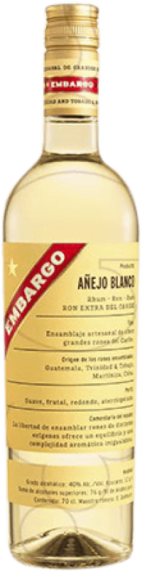 18,95 € Envío gratis | Ron Les Bienheureux Embargo Blanco Añejo Francia 70 cl