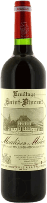21,95 € 免费送货 | 红葡萄酒 Les Caves Fleury Ermitage Saint Vincent Crianza — 陈酿 A.O.C. Bordeaux 法国 Merlot — 梅洛, Cabernet Sauvignon — 赤霞珠 瓶装 75 cl