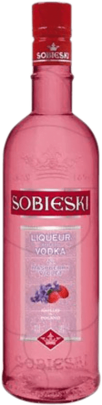 7,95 € Free Shipping | Vodka Marie Brizard Sobieski Poland 70 cl Raspberry, Violet