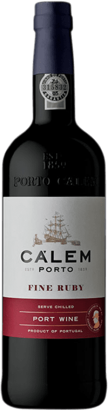 13,95 € Spedizione Gratuita | Vino Liquoroso Marie Brizard Calem Fine Ruby I.G. Porto porto Portogallo Tempranillo, Touriga Franca, Touriga Nacional, Tinta Amarela, Tinta Cão, Tinta Barroca Bottiglia 75 cl