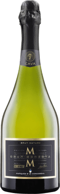 16,95 € Бесплатная доставка | Белое игристое вино Marqués de La Concordia Brut Nature — Брют Натюр Гран Резерва D.O. Cava Каталония Испания Macabeo — Макабео, Xarel·lo — Шарелло, Chardonnay — Шардоне, Parellada — Парельяда Бутылка 75 cl