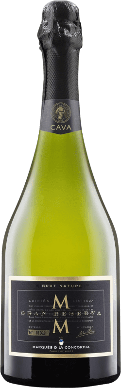 15,95 € 送料無料 | 白スパークリングワイン Marqués de La Concordia ブルットの自然 グランド・リザーブ D.O. Cava カタロニア スペイン Macabeo, Xarel·lo, Chardonnay, Parellada ボトル 75 cl