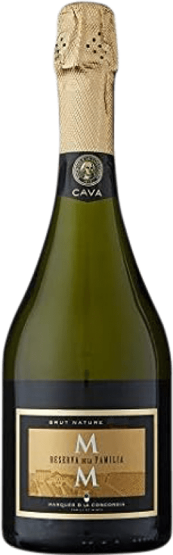 14,95 € Free Shipping | White Sparkling Wine Marqués de La Concordia Brut Nature Reserve D.O. Cava Catalonia Spain Macabeo, Xarel·lo, Chardonnay, Parellada Bottle 75 cl