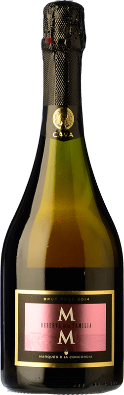 5,95 € 免费送货 | 玫瑰气泡酒 Marqués de La Concordia Rosé 香槟 预订 D.O. Cava 加泰罗尼亚 西班牙 Monastrell, Pinot Black 瓶子 75 cl
