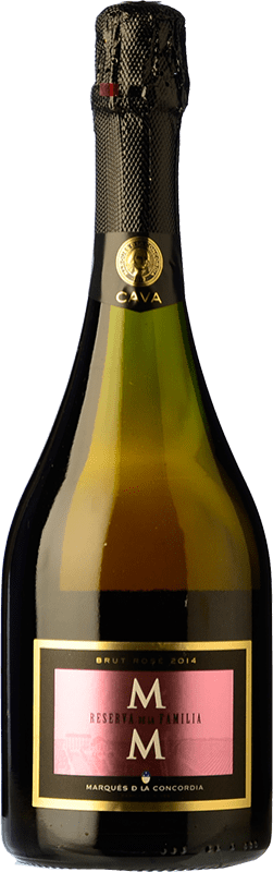 6,95 € Free Shipping | Rosé Sparkling Wine Marqués de La Concordia Rosé Brut Reserve D.O. Cava Catalonia Spain Monastrell, Pinot Black Bottle 75 cl