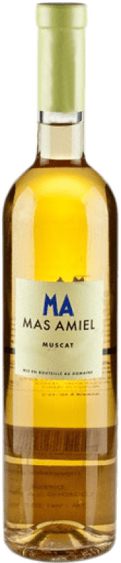 18,95 € Envio grátis | Vinho Generoso Fortificado Mas Amiel Muscat A.O.C. França França Moscato Garrafa 75 cl