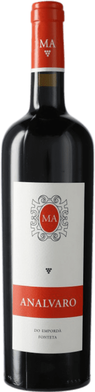 58,95 € Spedizione Gratuita | Vino rosso Mas Anglada Analvaro D.O. Empordà Catalogna Spagna Merlot, Cabernet Sauvignon Bottiglia 75 cl