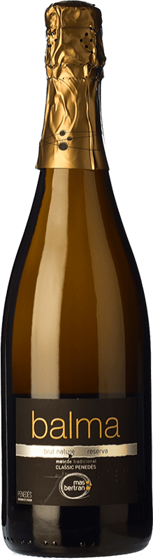 19,95 € Free Shipping | White Sparkling Wine Mas Bertran Balma Brut Nature Reserve — Aged D.O. Penedès Catalonia Spain Macabeo, Xarel·lo, Parellada Bottle 75 cl