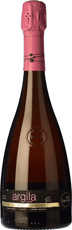 43,95 € Kostenloser Versand | Rosé Sekt Mas Bertran Argila Brut Nature Rosé Reserve — Gereift D.O. Penedès Katalonien Spanien Sumoll Flasche 75 cl