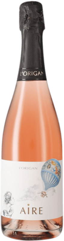 14,95 € Free Shipping | Rosé sparkling Uvas Felices Aire Rosé Brut Nature D.O. Cava Catalonia Spain Pinot Black, Xarel·lo Bottle 75 cl