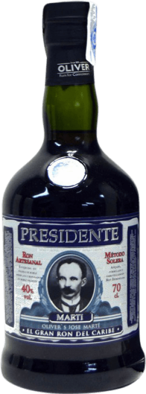 43,95 € Spedizione Gratuita | Rum Oliver & Oliver Presidente Repubblica Dominicana 15 Anni Bottiglia 70 cl