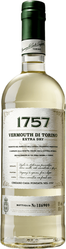 18,95 € Kostenloser Versand | Wermut Cinzano 1757 Dry — Trocken Italien 1 L